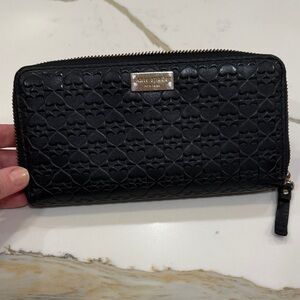 Kate Spade Black New York Penn Place Spade-Embossed Wallet